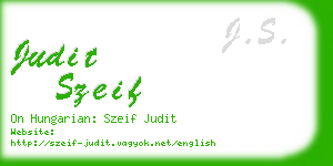 judit szeif business card